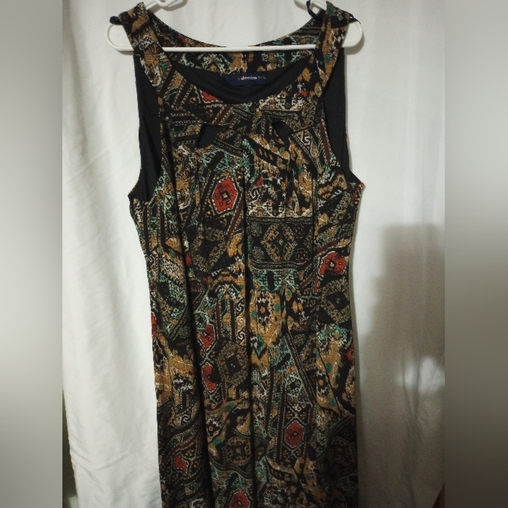 Patterned Sleeveless Dress